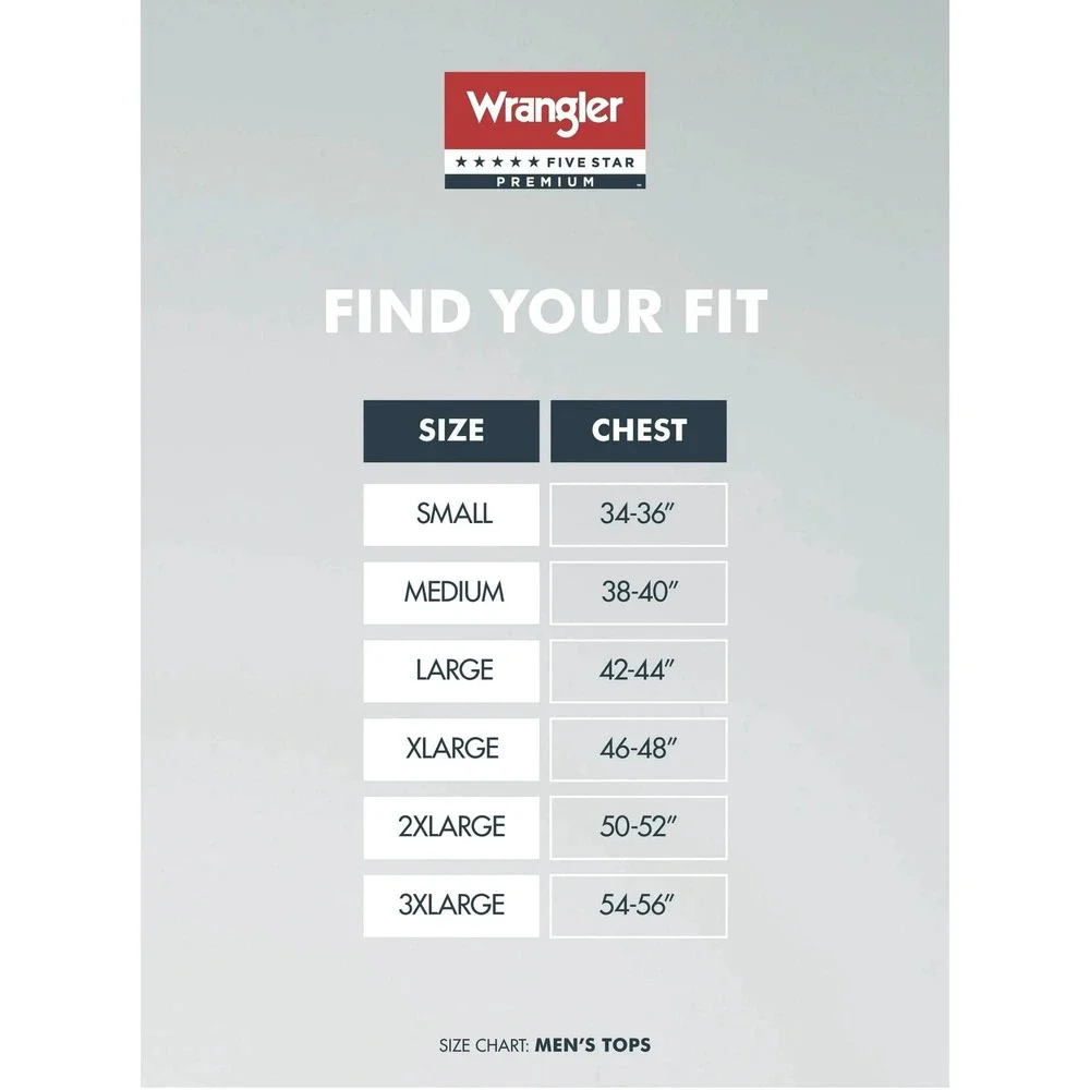 Wrangler Five Star Premium Men Cotton Stretch Crew‎ Tees White 6 Pack Small New